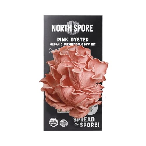 North Spore Organic Pink Oyster Mushroom Grow Kit, 4 lbs